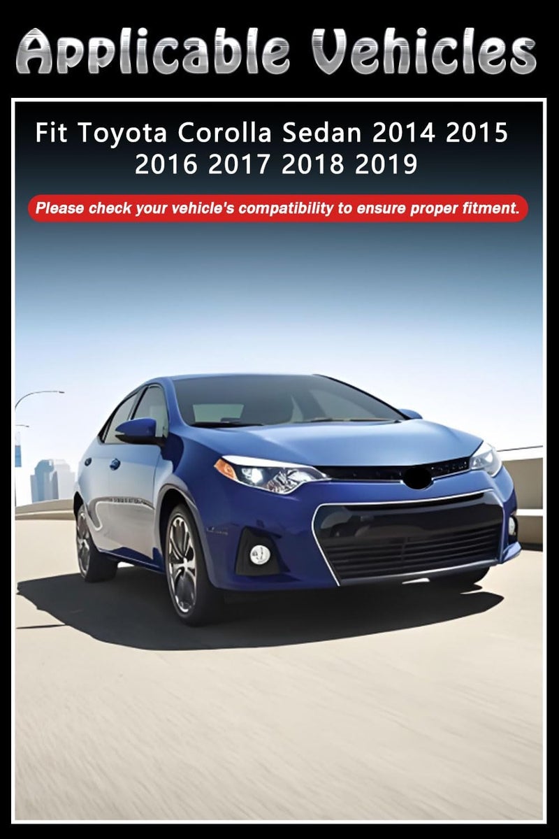 BriYorWay Vent Shades Rain Guards for Toyota Corolla Sedan 2014 2015 2016 2017 2018 2019 Accessories, for Toyota Corolla Sedan Window Deflectors Window Visors - Image 2